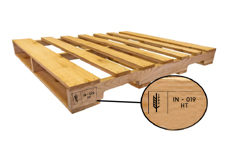 Heat-treated wooden pallets